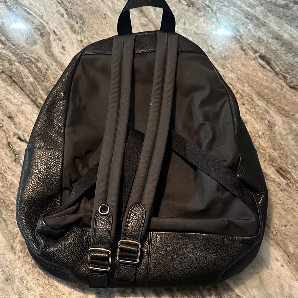 Coach Black Pebbled Leather Backpack with Gold Hardware - Picture 3 of 6